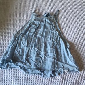 Light blue cropped top